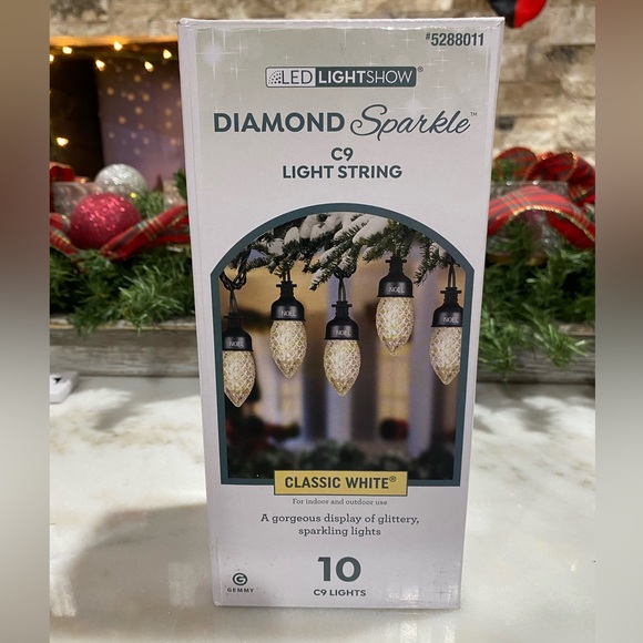 Gemmy Holiday Gemmy Lightshow Diamond Sparkle Ct C9 Led Sparkling Classic White 5288011